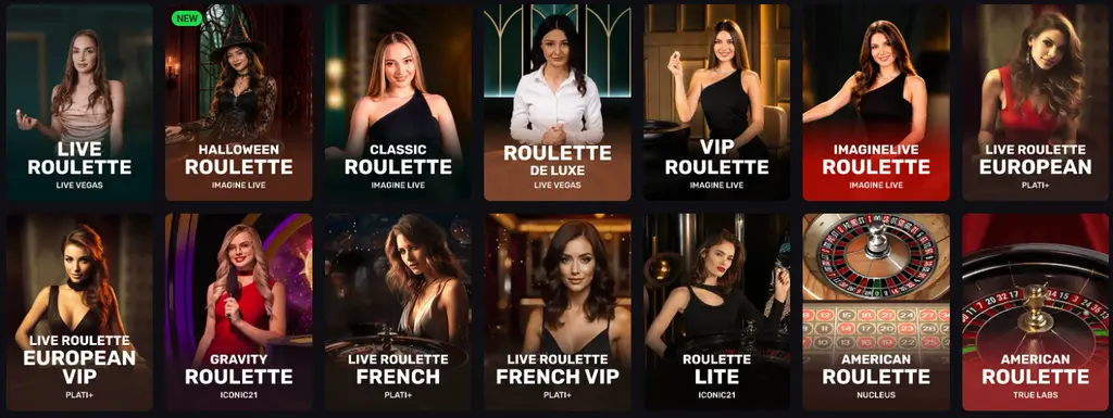 Live roulette lobby at Fortuneplay casino, displaying a dense grid of various game variants.