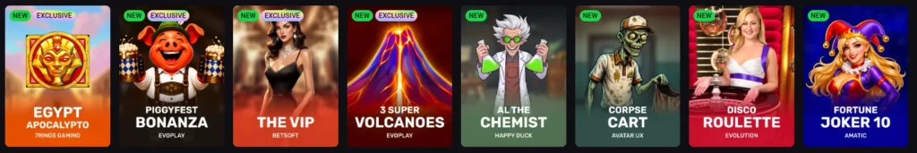 Fortune Play Casino page showcasing newly released online pokies.